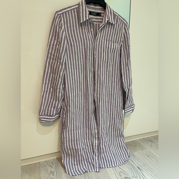 Ralph Lauren Other - Ralph Lauren Lavender and White Striped Shirt